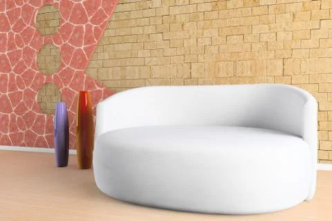 3d interior room Stock Illustration