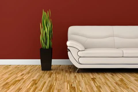 3d interior studio render Illustrazione stock