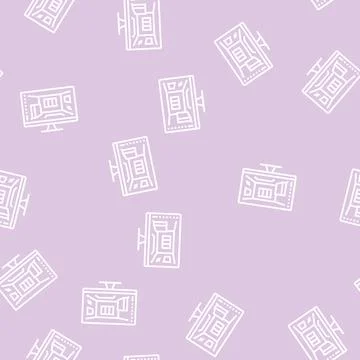 3d interior visualization line seamless pattern Illustrazione stock