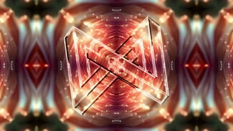 3D Interlocking Hourglass Fractal Loop - Sacred Geometry VJ 4K60 動画素材 332784901