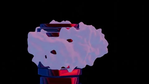 A 3D interpretation of a server and cloud, symbolizing the integration of phy Stock Footage 296902052