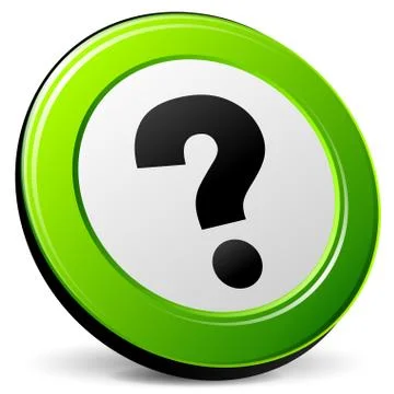 3d interrogation icon Illustrazione stock