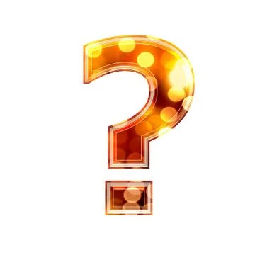 3d interrogation point with glowing lights texture Stock-Illustration