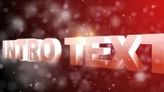 3d intro with particles n flares Stock After Effects