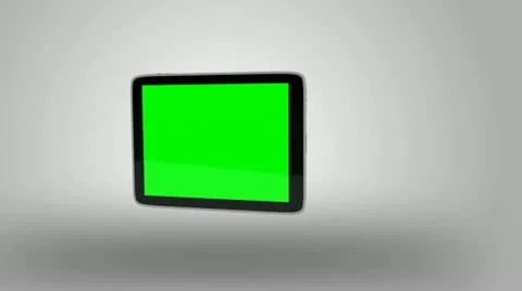 3D Ipad 2 Presentation Tablet computer Touch screen Green Screen Video stock 10806698