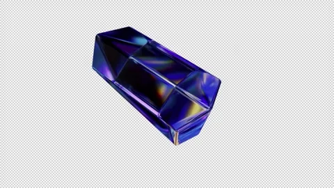 3D iridescent prism on a transparent background Stock Footage 275976861