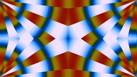 3D Iridescent Symmetrical Rays in Blue and Orange Stock Footage 327043568