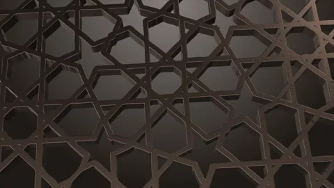 3d Islamic Arabic Stylish Pattern Background Stock Footage 297727394
