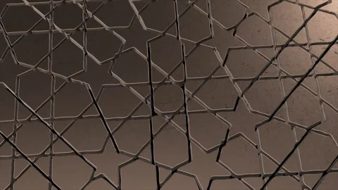 3d Islamic Arabic Stylish Pattern Background Stock Footage 297727630