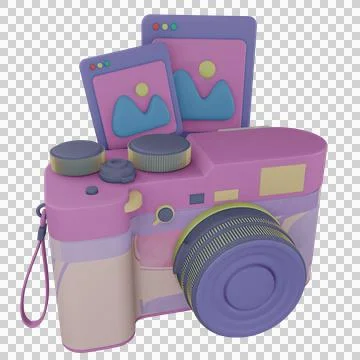 3D Isolated Camera Object Ilustração Stock