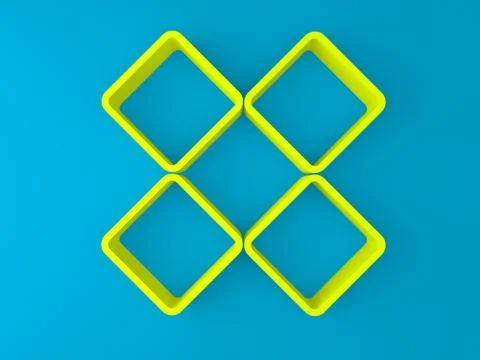 3d isolated empty green bookshelf Stock Illustration