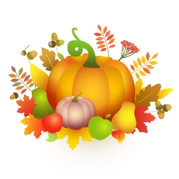 3D isolated fall elements 스톡 일러스트