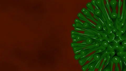 3D isolated rendering virus in blood Stock Footage 128326045