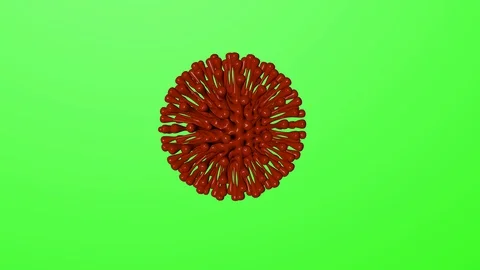 3D isolated rendering virus Stock Footage 128326008