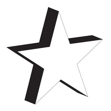 3D Isolated Star Stock Illustration