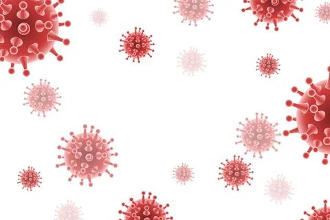 3D Isometric Abstract Background of Coronavirus Outbreak, Stop SARS-CoV-2 ... 写真素材