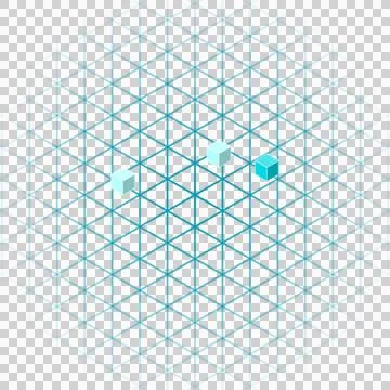 3d isometric background lines isolated PNG with transparent background Stock Photos