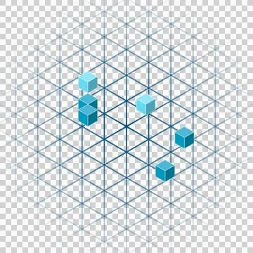 3d isometric background lines transparent PNG Stock Photos