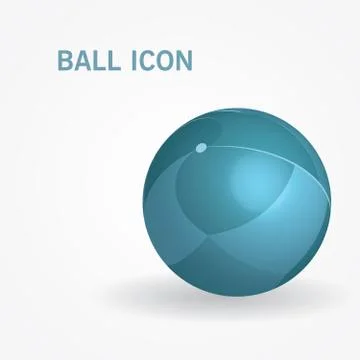 3d isometric ball. Vector illustration Stock Illustration