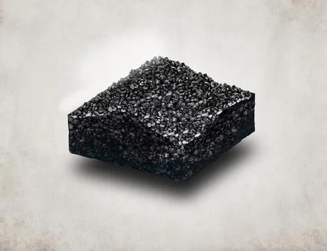 3D Isometric carboniferous, coal section isolated in light background イラスト素材