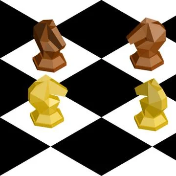 3D isometric  chess figures. Иллюстрация