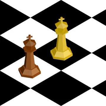 3D isometric chess figures. Иллюстрация