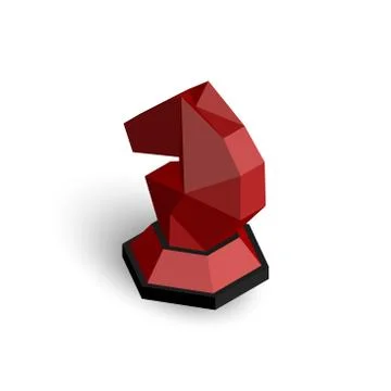3D isometric chess knight. Иллюстрация