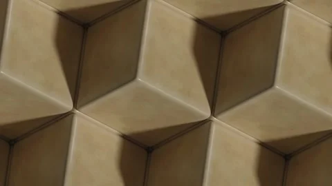 3D Isometric Cube Background | Seamless Pattern | Rotate &amp; Zoom Effect Stock Footage 303629336