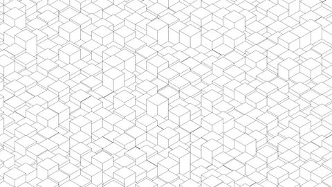 3d Isometric cube structure loop 1 Video stock 71059608