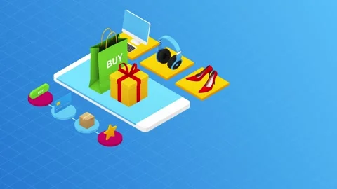 3d isometric explainer animation for business strategy, global business  Stock Footage 252987203