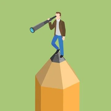 3D Isometric Flat Conceptual Illustration of Content Creator, Creative Wri... Stock Photos