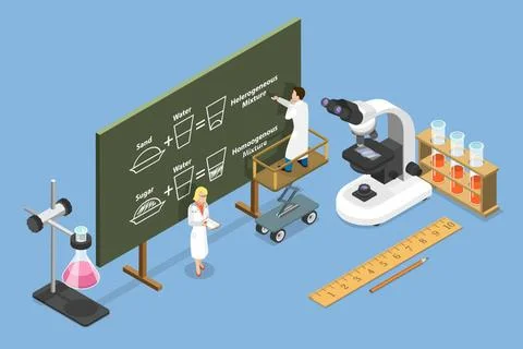 3D Isometric Flat Conceptual Illustration of Homogeneous And Heterogeneous... Stock Photos