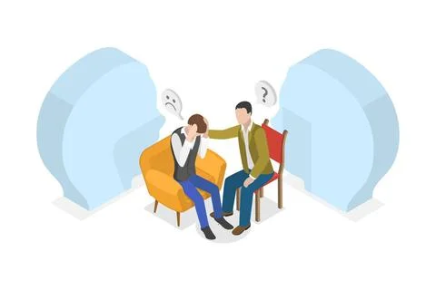 3D Isometric Flat Conceptual Illustration of Empathy, Open Mind Intelligen... 스톡 사진