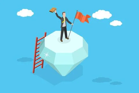 3D Isometric Flat Conceptual Illustration of Value Proposition, Profitable... Stock Photos