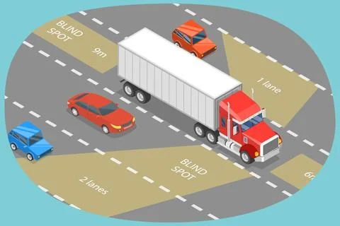 3D Isometric Flat Conceptual Illustration of Traffic Regulation Rules, Sem... Stock Photos
