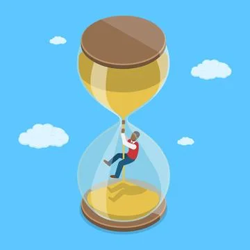 3D Isometric Flat Illustration of Time Management, Schedule and Planning Stock Photos