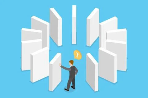 3D Isometric Flat Vector Conceptual Illustration of Karma, High-risk Affair. Stock Illustration