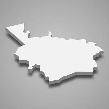 3d isometric map of Al Jawf is a Region of Saudi Arabia イラスト素材
