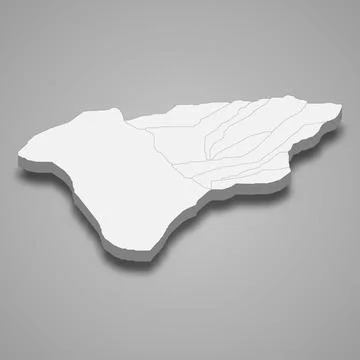 3d isometric map of Beni Abbes is a region of Algeria Illustrazione stock