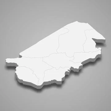 3d isometric map of El Progreso is a province of Guatemala イラスト素材