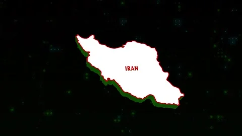 3D isometric map of Iran on futuristic digital data visualization background Stock Footage 344769917