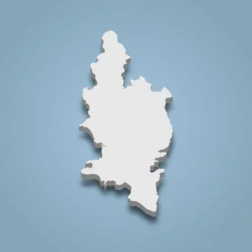 3d isometric map of Ko Kut is an island in Thailand 스톡 일러스트