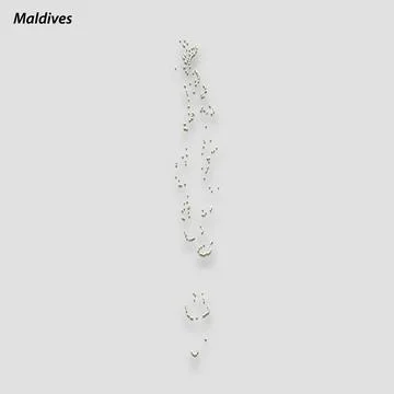 3d isometric map of Maldives isolated with shadow 스톡 일러스트