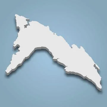 3d isometric map of Masbate is an island in Philippines Stock Illustration