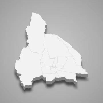 3d isometric map of San Juan is a province of Argentina Stock-Illustration