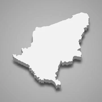 3d isometric map of Somogy is a county of Hungary Stockillustratie