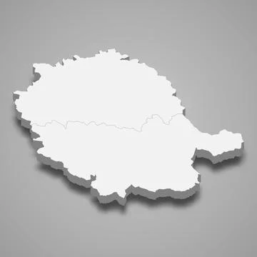 3d isometric map of Tarn is a department in France Stock-Illustration