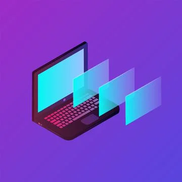 3D Isometric Notebook Vector illustration Stock Illustration