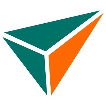 3D isometric origami style checkmark vector icon Stock Illustration