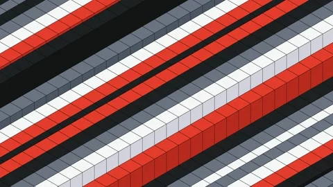 3D Isometric Swiss Typography Grid Seamless Loop Stock Footage 345042305